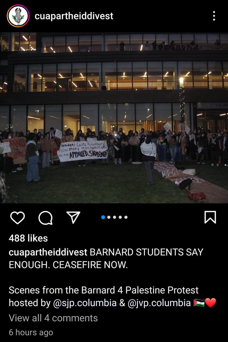Shai Davidai (@shaidavidai) on Twitter photo Every journalist needs to see this.
Today, at <a href="/Columbia/">Columbia University</a> University
1. An UNAUTHORIZED EVENT took place
2. Protestors chanted CALLS FOR VIOLENCE AND GENOCIDE of the Jews
3. SJP and JVP (who hosted the event) BROKE THE RULES OF THEIR SUSPENSION.
***
It's time for expulsions. Every journalist needs to see this.
Today, at <a href="/Columbia/">Columbia University</a> University
1. An UNAUTHORIZED EVENT took place
2. Protestors chanted CALLS FOR VIOLENCE AND GENOCIDE of the Jews
3. SJP and JVP (who hosted the event) BROKE THE RULES OF THEIR SUSPENSION.
***
It's time for expulsions.