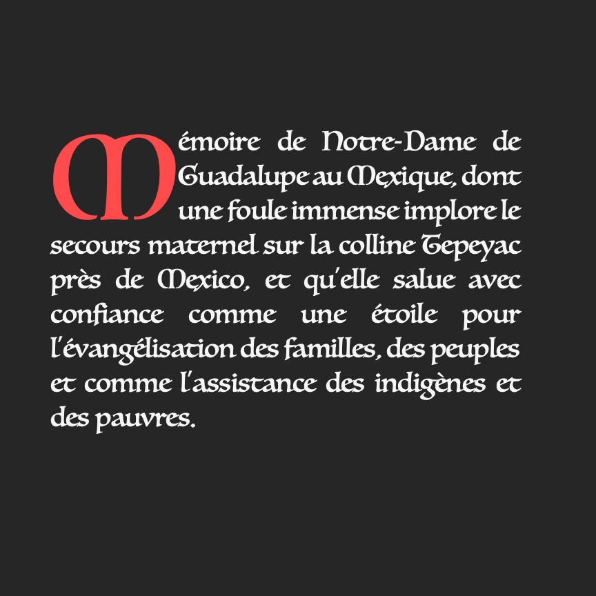 DioceseMonaco's tweet image. #saintdujour 

Notre-Dame de Guadalupe