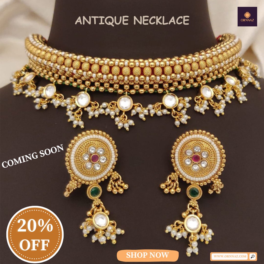 Upcoming new product #antiquenecklaceearringsset for women and get 20% off at #ornnazartificialjewellery

Visit Our Site - ornnazartificialjewellery.com

#Ornnaz
#ornnazartificialjewellery
#antiquenecklace
#shortnecklace
#antiqueshortnecklace
#shortnecklacewithearrings