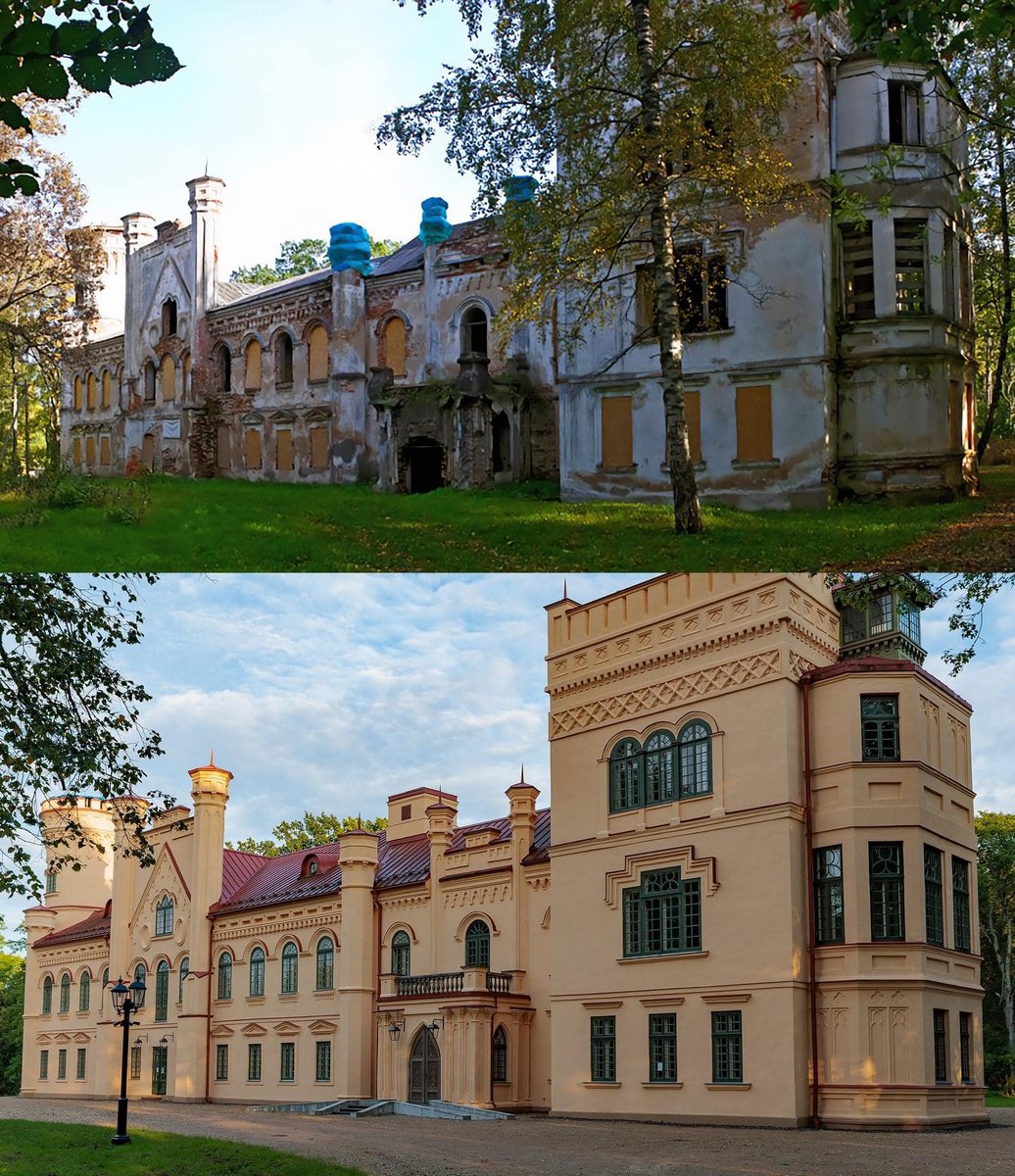 Labas lietas notiek ;-)  
Preiļu pils

2010. gada foto A. Gulbis  
2023. gads foto V. Agurjanovs

Vairāk par īpaašuma statusu mūsdienās: 
lursoft.lv/nekustamie-ipa…