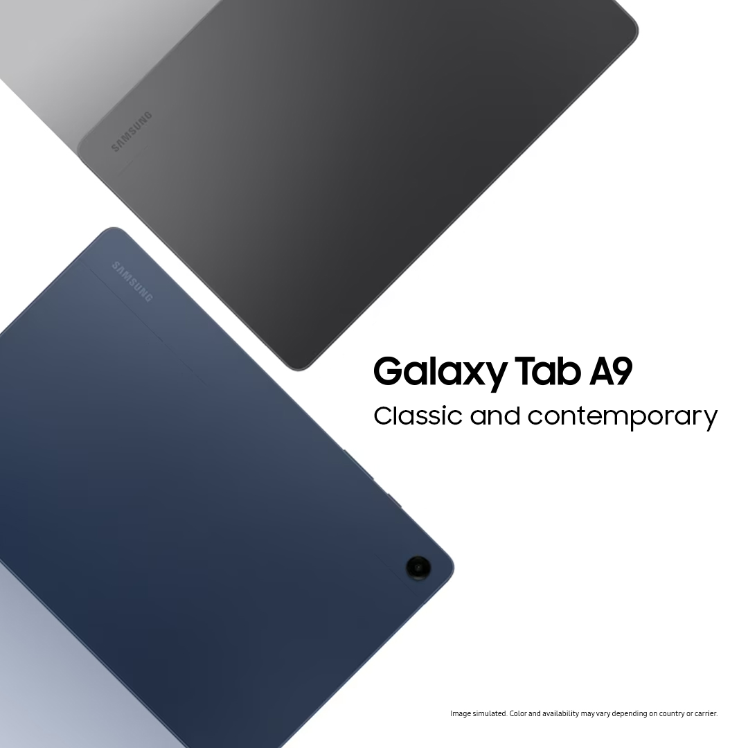 Get your hands on the Classic Tablets in town, the style and the elegance of the new #GalaxyTabA9

#Samsung