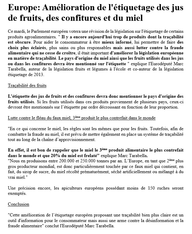 #Europe Nous votons ce midi pour améliorer l'étiquetage du miel, des confitures et des fruits. Notre objetcif: * aider le consommateur à être mieux informé * mais aussi lutter contre la fraude alimentaire #EPlenary #breakfast #Honey #bees