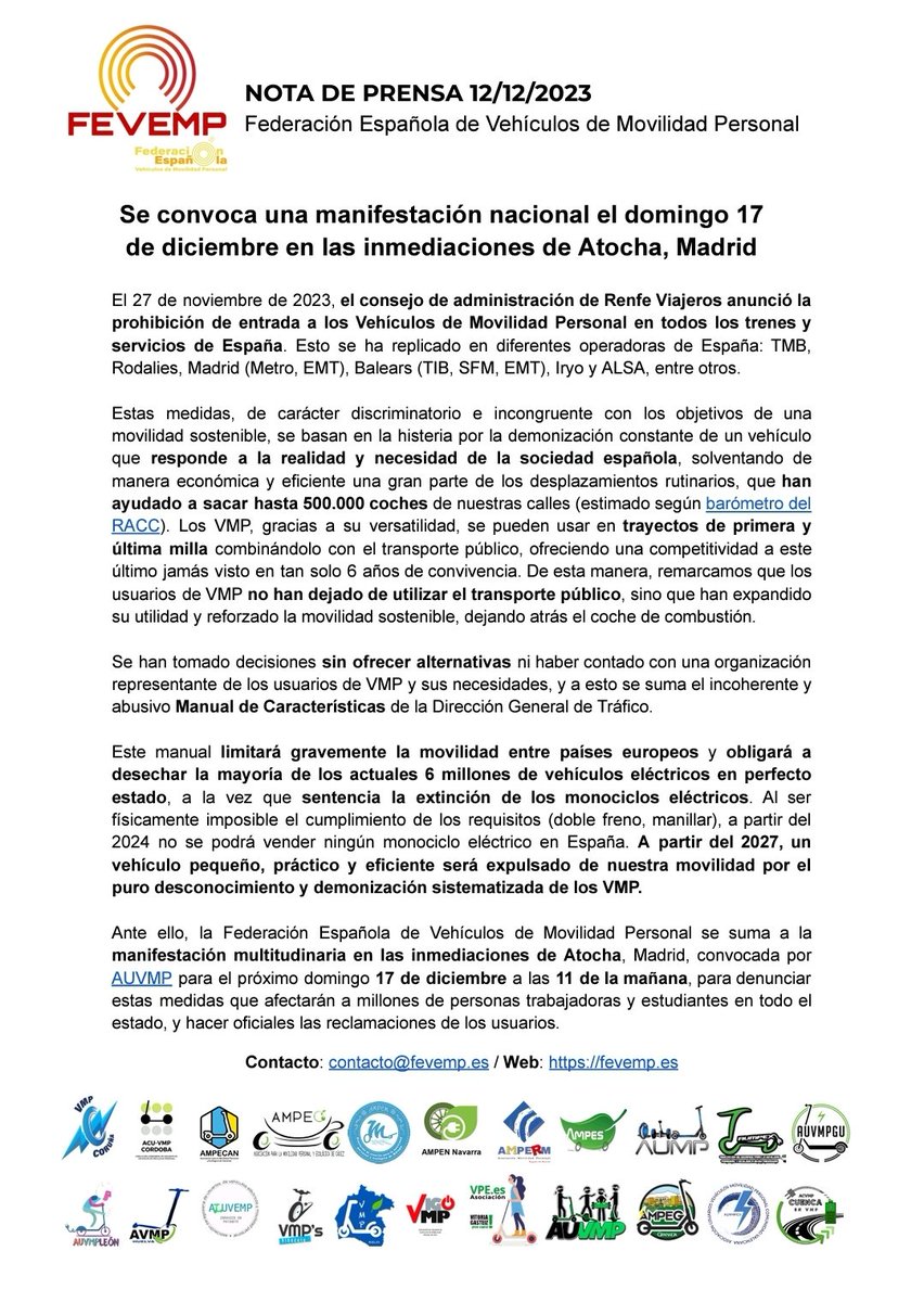 🇪🇦 FEVEMP - Federación Española de VMP tweet media