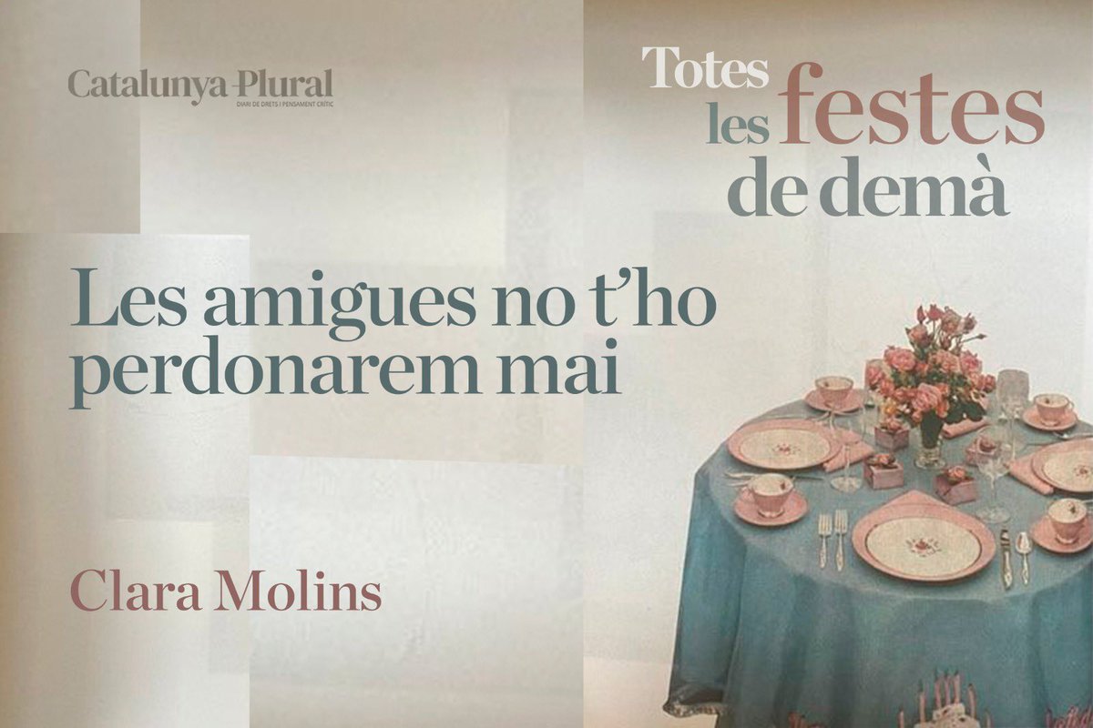 He començat una secció al <a href="/CatalunyaPlural/">CatalunyaPlural</a> amb el títol de la meva cançó preferida. El primer article és sobre una història de desamor distorsionada pel pas del temps i sobre amigues que dissimulen per estimació.