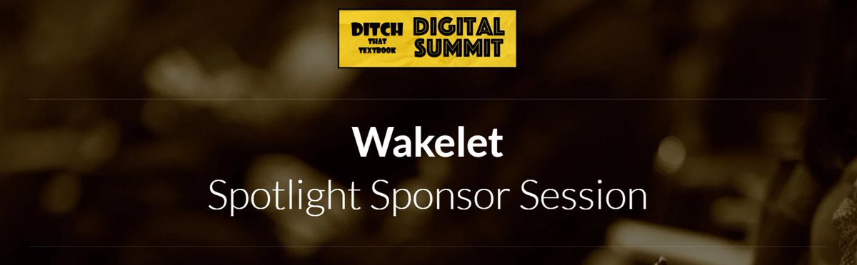 Just watched #DitchSummit Day 1: Student Relationships and @wakelet. A fabulous start to what promises to be a really exciting couple of weeks of @edtech nuggets. 🎉 Thank you, @jmattmiller @TxTechChick @DitchThatTxtbk. @rbuckleyuk @NCLearningTech @NottmCollege