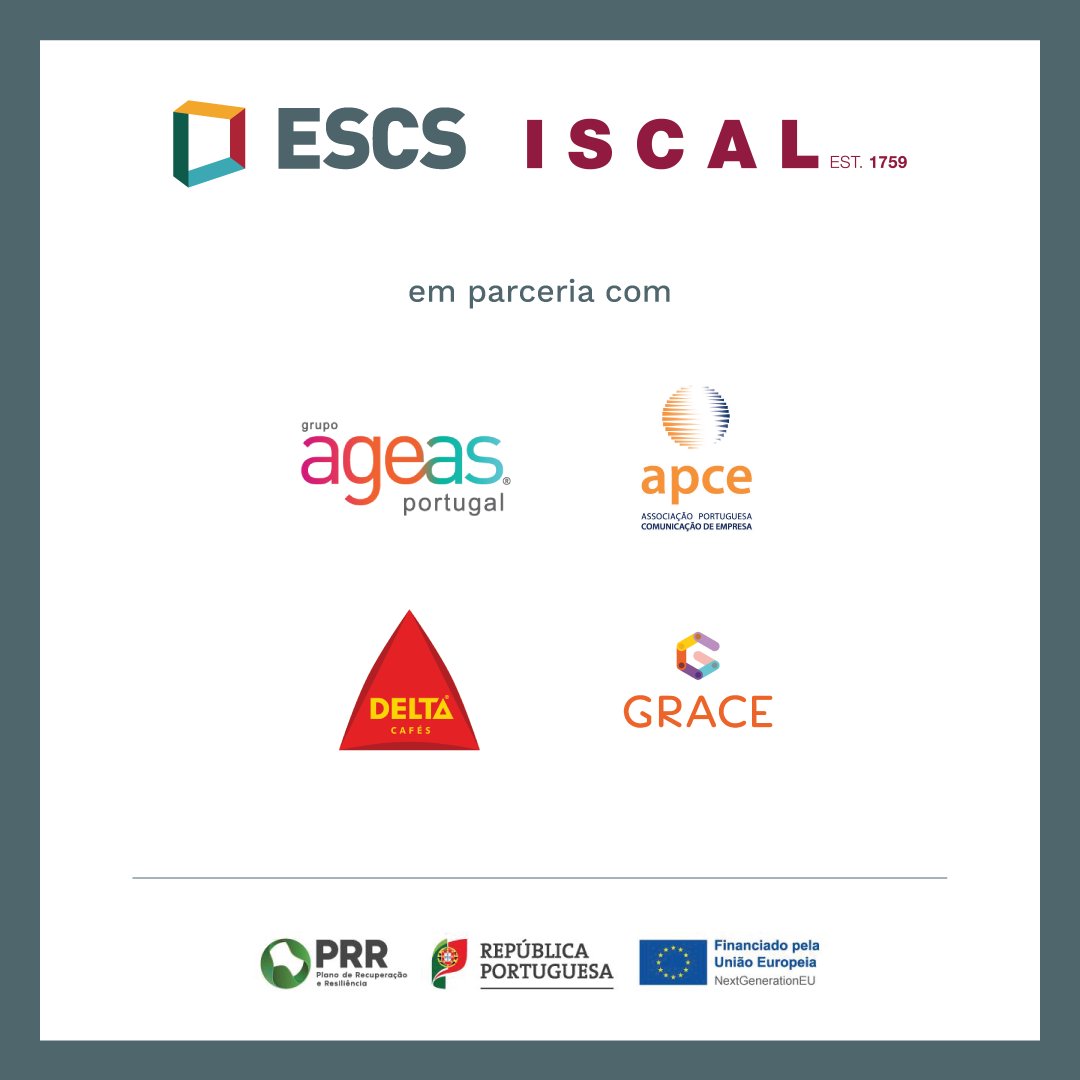 #PGCCSC A ESCS e o ISCAL apresentam o curso de #PosGraduacao em Comunicação Corporativa, Sustentabilidade e Cidadania.
👀 Conhece a PG CCSC: bit.ly/474UrXK
📄 Candidaturas até 24 de janeiro: bit.ly/3JNowkw
