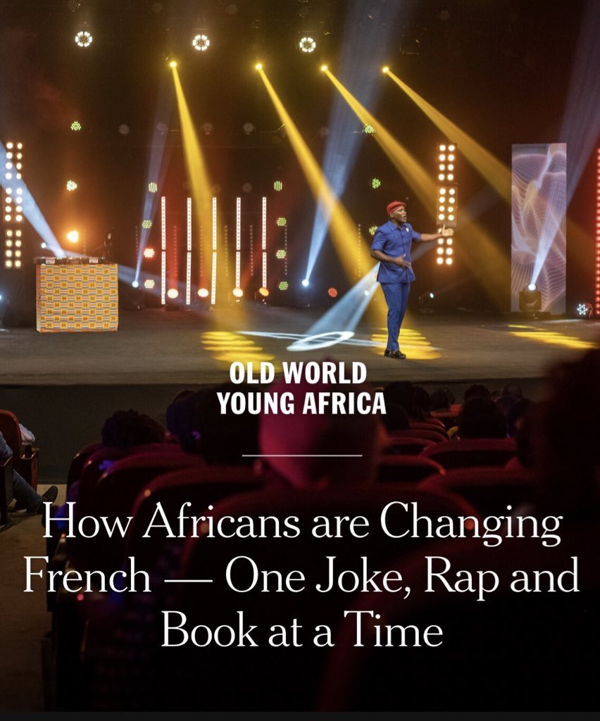 In 1960, 90 percent of French speakers lived in Western countries. By 2060, up to 85 percent of them will live in Africa. A look at how artists, standup comedians and writers are creating new expressions and changing French nytimes.com/2023/12/12/wor…