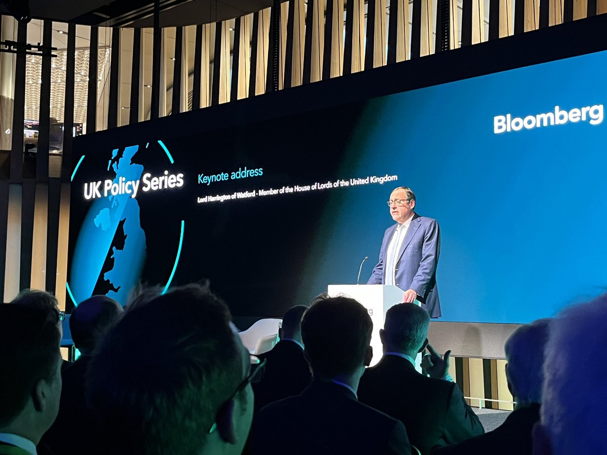 Good morning from <a href="/BloombergUK/">Bloomberg UK</a>’s offices in London where <a href="/jennyshartley/">Jenny Hartley</a> and <a href="/RRDawson_1/">Richard Dawson</a> are hearing from <a href="/Richard4Watford/">Richard Harrington</a> about the future of foreign direct investment in the UK. 🇬🇧 

#UKPolicySeries #HarringtonReview #FDI