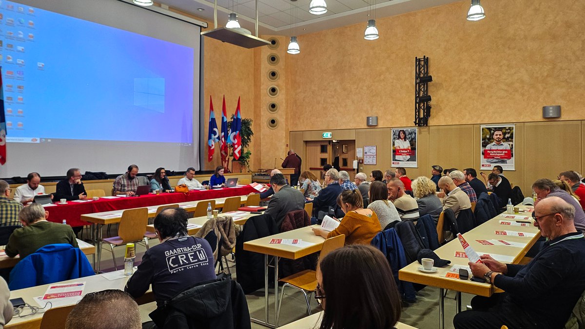 Le Comité national de l'OGBL est réuni ce matin à Esch/Alzette. A l’ordre du jour de figurent e. a. : une analyse de l’accord de #coalition ; la poursuite des préparatifs en vue des #électionssociales de mars 2024 ainsi que des rapports de la situation dans les entreprises.