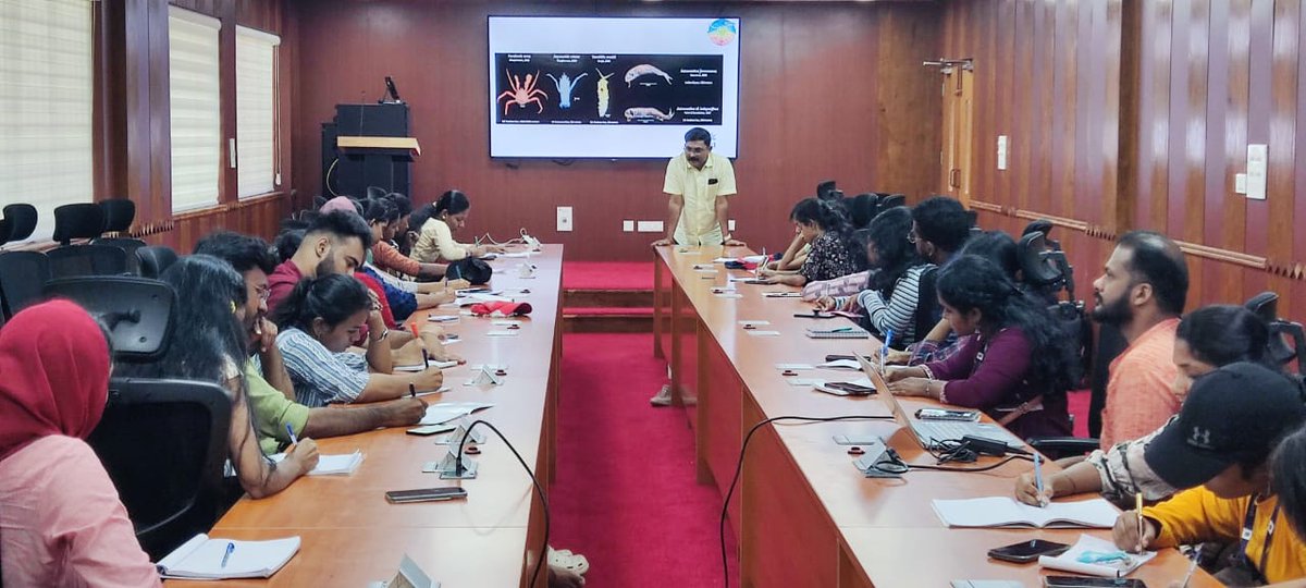 Students from the Department of Aquatic Biology, Kerala University visited CMLRE on December 11, 2023.