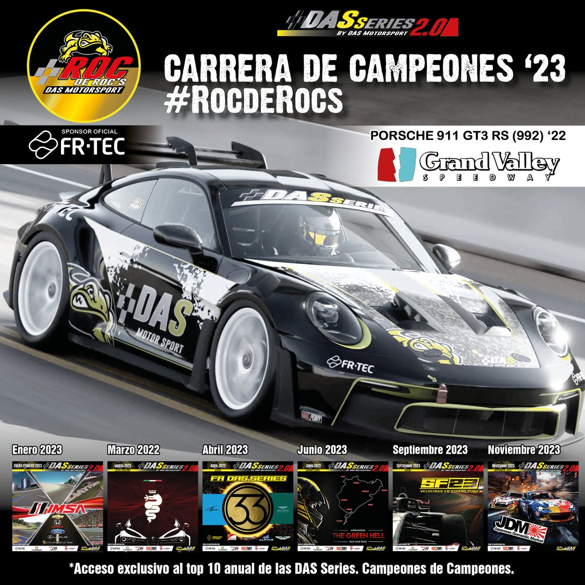 🚩🚩¡Súmate a la ROC de ROC's! 🚩🚩
Sigue a <a href="/MotorsportDas/">DAS Motorsport | #beDAS</a> y a @frtecgaming, comparte este mensaje y cita dos amigos y participa en el sorteo de un Gamepad Shenron, unos guantes Simracing y una taza. #bedas #rocderocs <a href="/PlayStationES/">PlayStation España</a> <a href="/thegranturismo/">Gran Turismo</a> #SORTEO