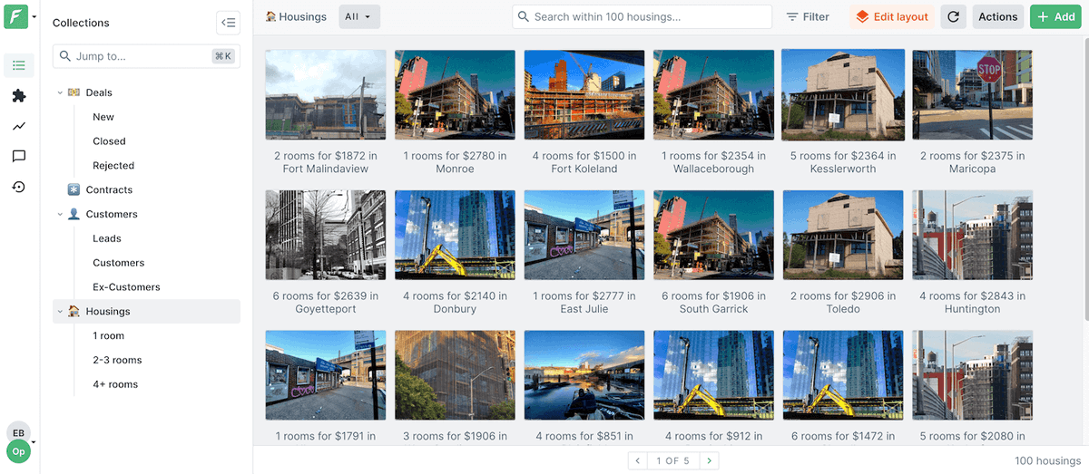ForestAdmin's tweet image. 1/2 Did you know there are plenty of ways you can customize your Forest Admin to match your unique business needs?

One of them are smart views that allow you to create a gallery like this one and to turn your #AdminPanel into, for example, a real estate management app.