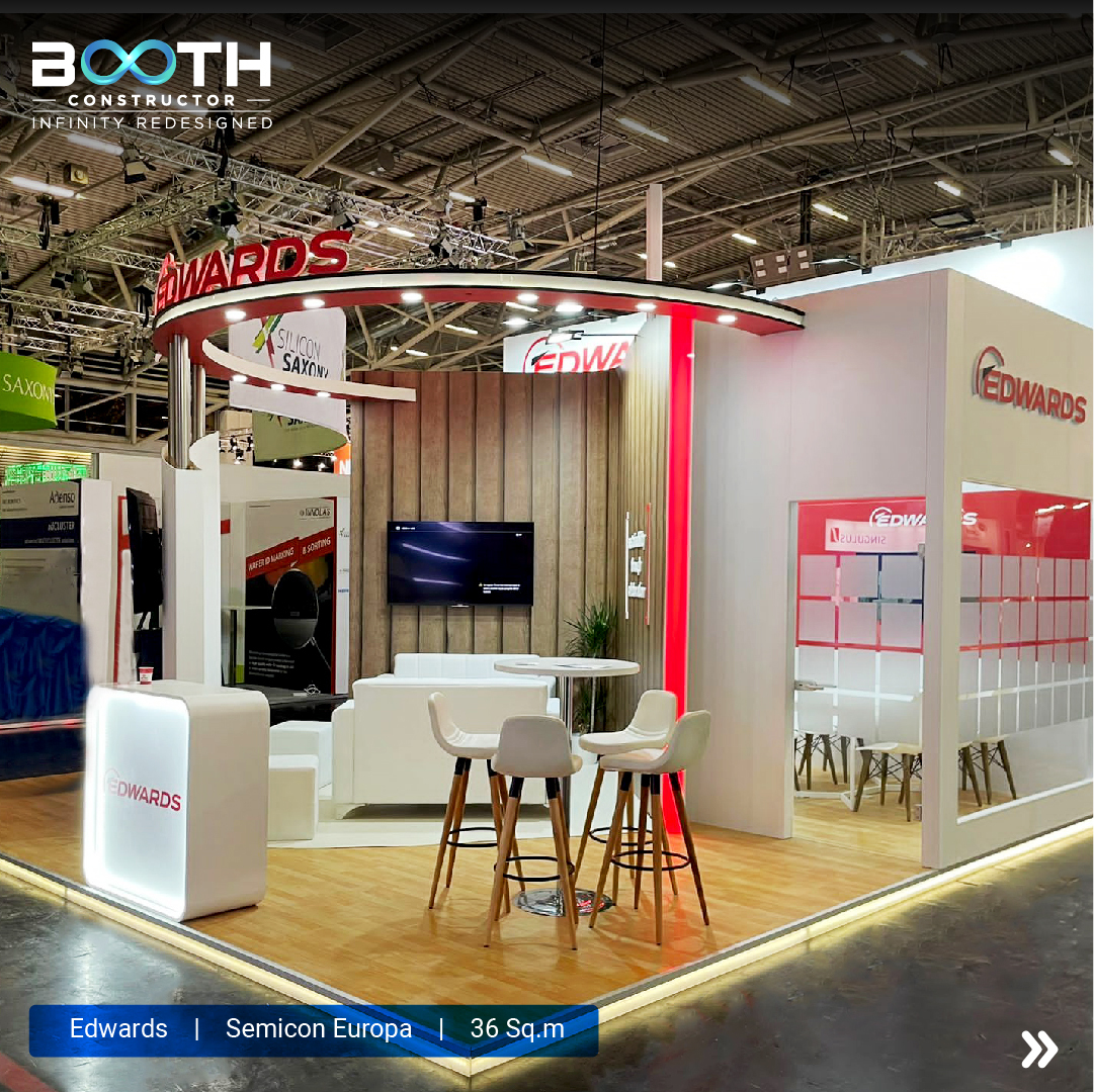 BoothConstruct1's tweet image. Absolutely thrilled about our second project at Semicon Europa with Edwards Vacuum! #ThankfulTuesday hit a new high with this incredible 36sqm marvel.

#BoothConstructor #ExhibitionStand #StandDesign StandConstructor #SemiconEuropa #edwards