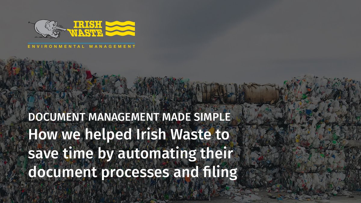 Find out how we helped Irish Waste save time by automating their document processes and filing and the positive effect it had on their team.
ow.ly/NRYR50LKKGa

#DocumentManagement #WasteManagement #Invu #Abbyy #automation #workflow #digital #HappyTeam #YourDMS #LetsTalk
