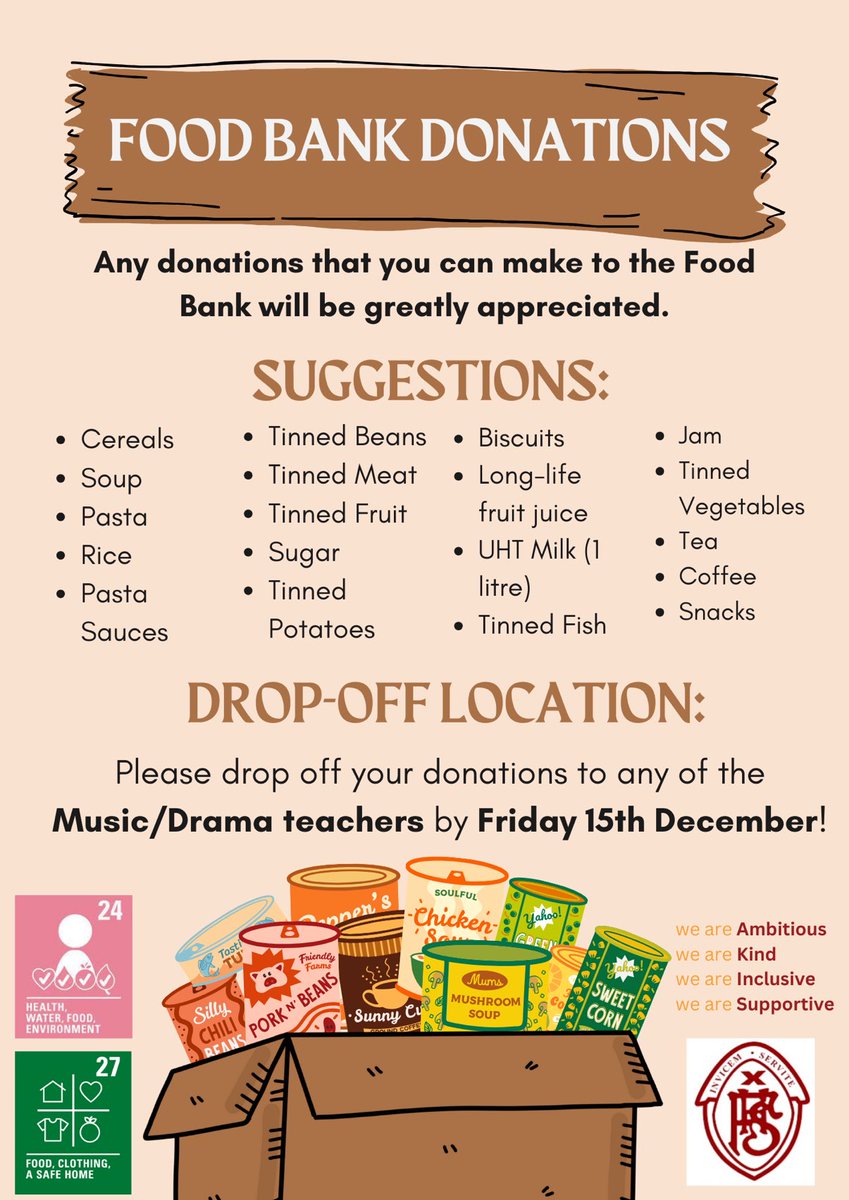 The FHS Community Champions have been busy at work trying to encourage donations for our @FalkirkHigh Christmas Foodbank Appeal! Last day to donate is Friday 15th Dec🥰 #wearekind