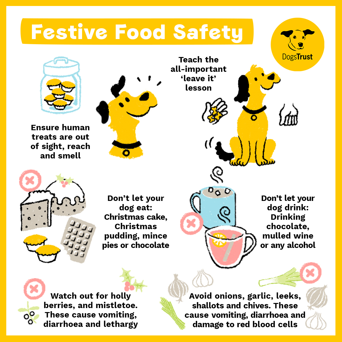 Festivities are beginning and so are all the yummy treats! 🎄 Please remember to keep your pooches safe around all the Christmas food, especially those that are toxic for them! 🐶💛