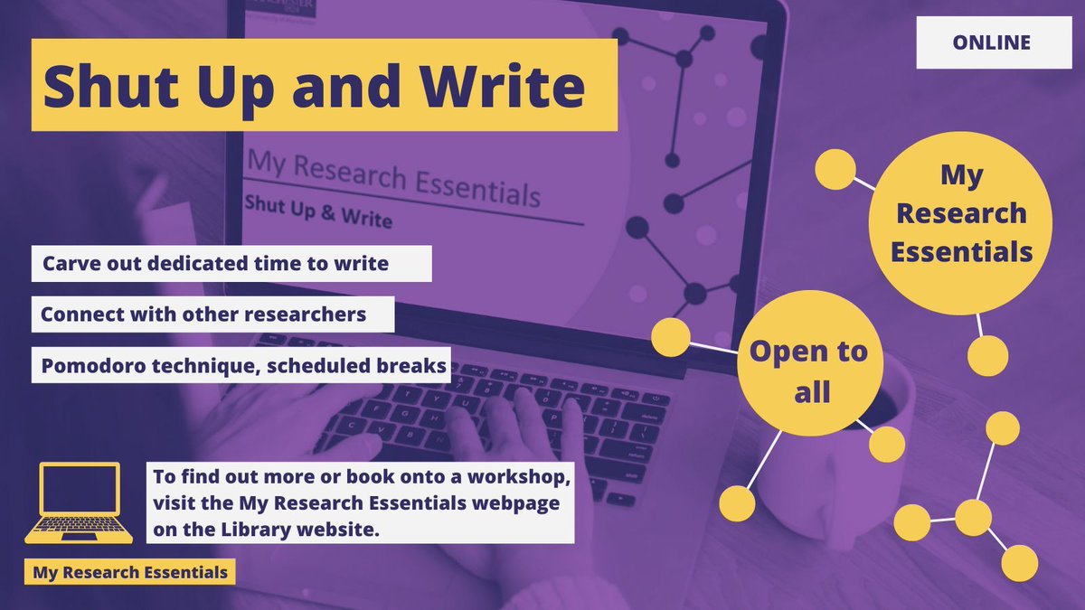 Got writing to do but keep getting distracted? Find writing an anti-social process? Shut Up and Write can help you to get more done, and reward you with small breaks and a chat with fellow writers. Join us online next Tues 19 Dec (14:00-16:00 GMT): buff.ly/41iw2M4