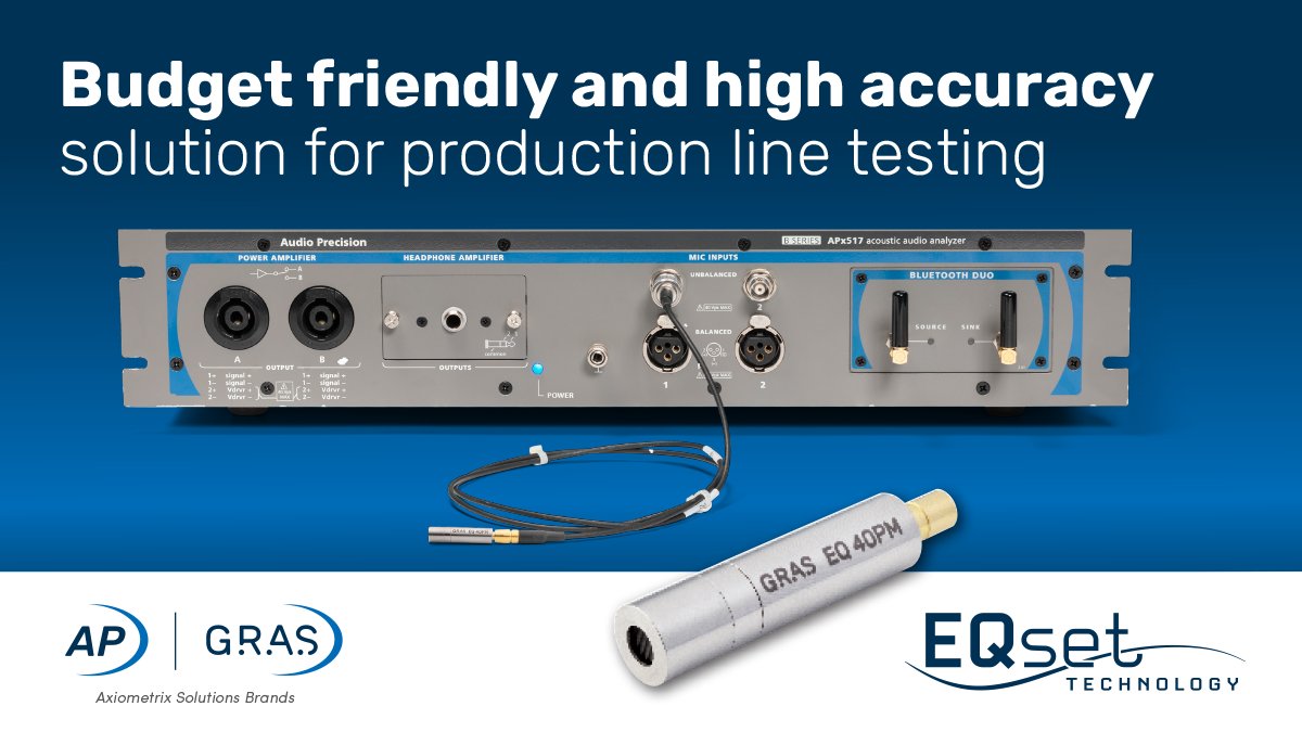 The GRASxAP bundle combines the performance of APx517B with the hassle-free precision of the EQ 40PM microphone to deliver the extreme accuracy, reproducibility, and easy setup you need to maximize up-time on the production line.

Learn more: ap.com/apbundle/

#acoustics