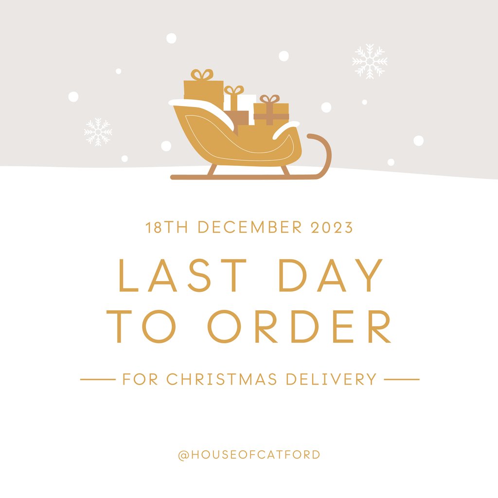 Time is running out! Ensure your Catford inspired gifts arrive in time to make this holiday season extra special. Place your order by December 18th to guarantee delivery for Christmas! 🎄