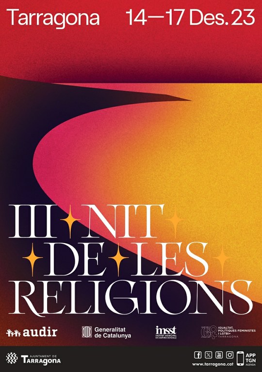 TGNAjuntament's tweet photo. CIUTAT | ⛪ Tarragona celebra la III Nit de les Religions del 14 al 17 de desembre

👉 El programa, coorganitzat per l’IMSST, @_AUDIR i l’Associació UNESCO per al Diàleg Interreligiós, ofereix més de 20 propostes de diferents grups confessionals.

ℹ️ https://t.co/ZjKFJUutc3 https://t.co/vkUBLireB7