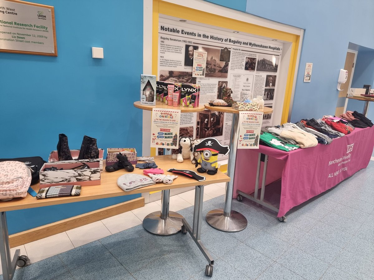 We know Xmas can be a difficult time for some, so we have a variety of donations, from clothing to toys and gifts for staff to take. We're in the ERC until 1pm today for colleagues who would like to pop down during their break. #donateandtake @StaffWtwa @Narinde40612684