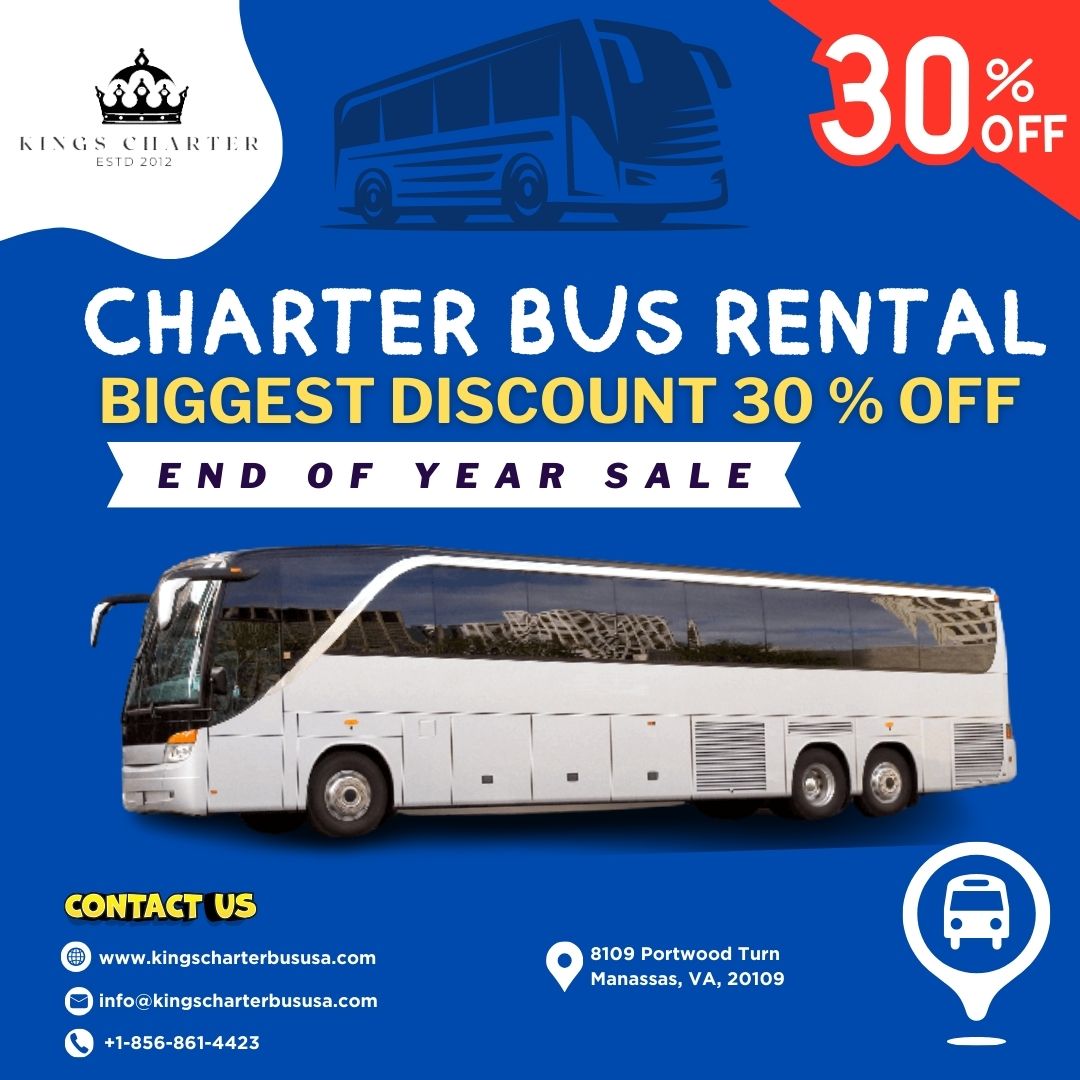 Last chance for big savings! Enjoy a remarkable 30% discount on charter bus rentals with Kings Charter Bus USA. Book now.
𝐄𝐦𝐚𝐢𝐥 𝐮𝐬: info@kingscharterbususa.com
𝐂𝐚𝐥𝐥 𝐔𝐒: +1-856-861-4423
#charterbus #minibus #tourbus #CharterBusRental #tourbus #limoparty #limousine