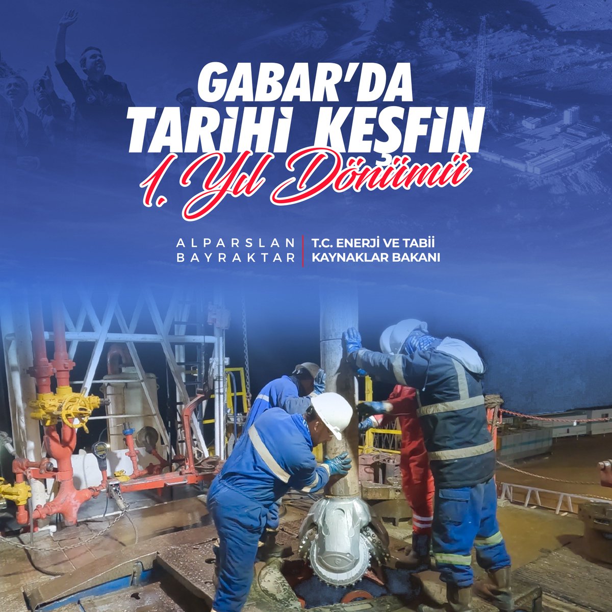 Tam bir yıl önce bugün Gabar Dağı’nda, Şehit Esma Çevik Sahası’nda gerçekleştirdiğimiz petrol keşfi ile bir zamanlar terörle anılan dağlarda artık umut ve bereket yeşeriyor. Bağımsız, üreten ve müreffeh bir ülke için Türkiye Yüzyılı’nı enerjinin yüzyılı yapacak, keşfin ateşini…