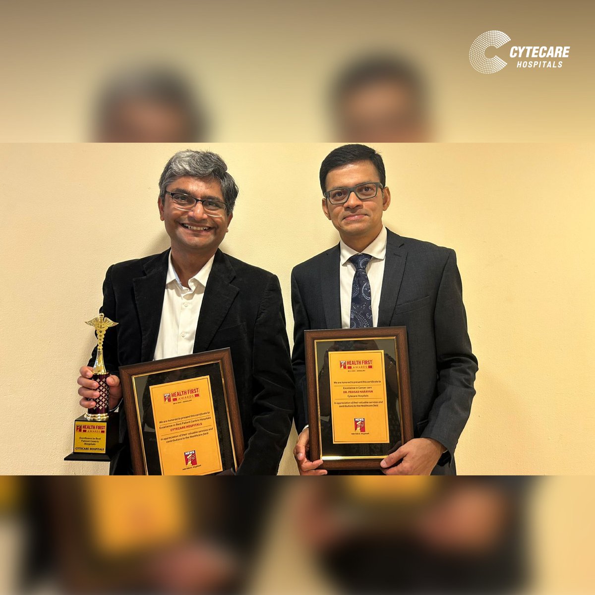 cytecare's tweet photo. Exciting news! Cytecare Hospitals triumphs at Health First Awards. Honored for Best Patient-Centric Hospitals and Dr. Prasad Narayan's Excellence in Cancer Care. Presented by Karnataka's Health Minister, Mr. Dinesh Gundu Rao. Thank you for your trust! #HealthFirstAwards https://t.co/5ktGZuwuNq