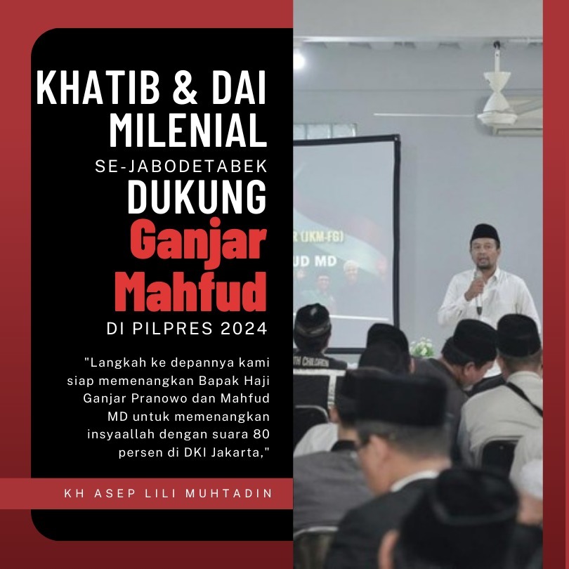 ArieLessmana's tweet photo. Khatib dan Dai Milenial Se-jabodetabek Dukung Ganjar Mahfud di Pilpres 2024 https://t.co/uwVdHBCFpb