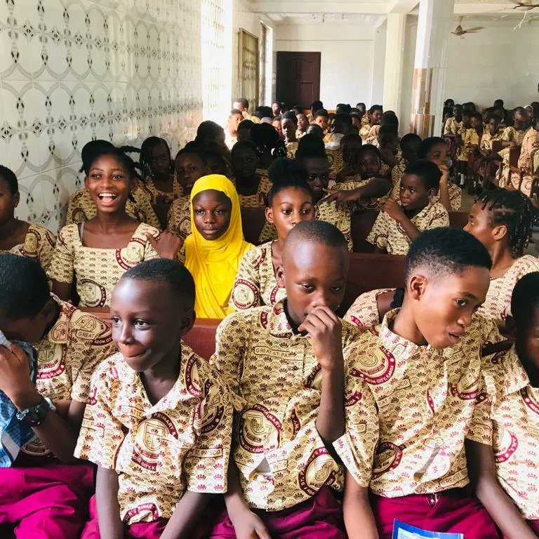 LTRfoundation's tweet photo. At the inauguration of our readers club at St. Patrick's High School. Adom City, Kasoa https://t.co/969tSFpuua
