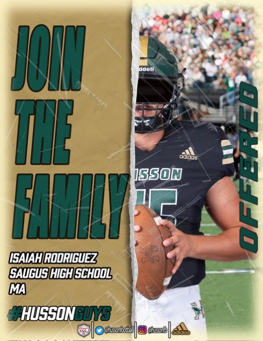 After a great conversation with @QBCoachWhite I want to officially announce I have received my 6th official offer from @hussonfootball blessed for this opportunity! 🙌🏽🏈