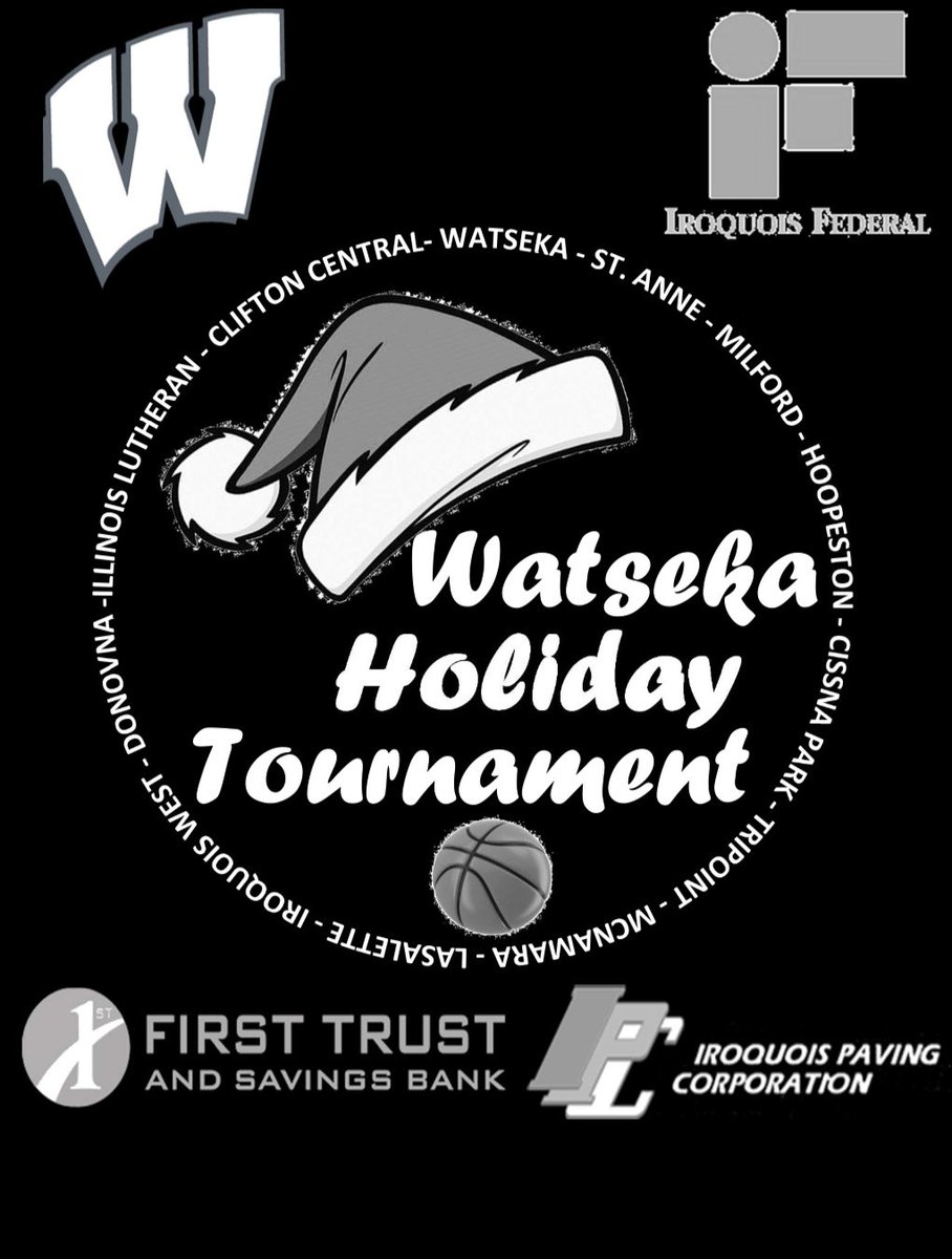 WarriorAthDir's tweet photo. It’s that time of the year again! The 21st Annual Watseka Holiday Tournament kicks off this Thursday, December 14th-19th with 12 teams ready to compete! You won’t want to miss it!🎄🎅🏼🏀 #holidaytournament #highschoolbasketball https://t.co/KccnEjl4Wr