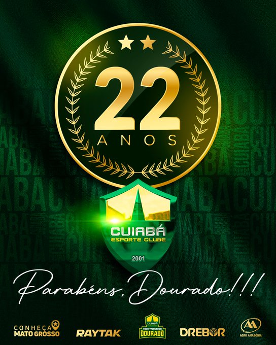 🇧🇷 | Brezilya Ligi ekiplerinden ' Cuiaba ' 22 yaşında !

🔹 Kulüp kuruluşunun 22.yılını kutluyor.

#Brasileirao2023 #felizcuiaba