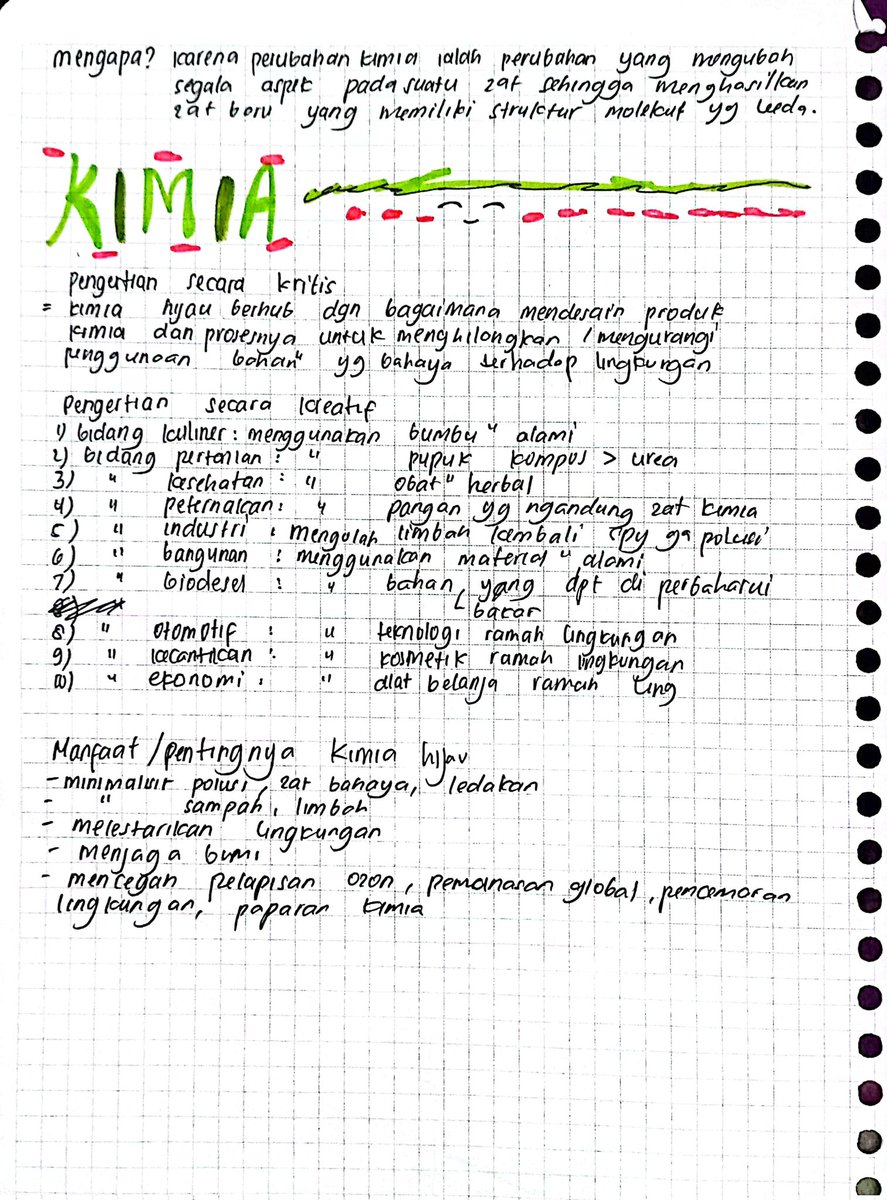 velcalana's tweet image. Pendahuluan Kimia dan kimia Hijau

#Kelas10