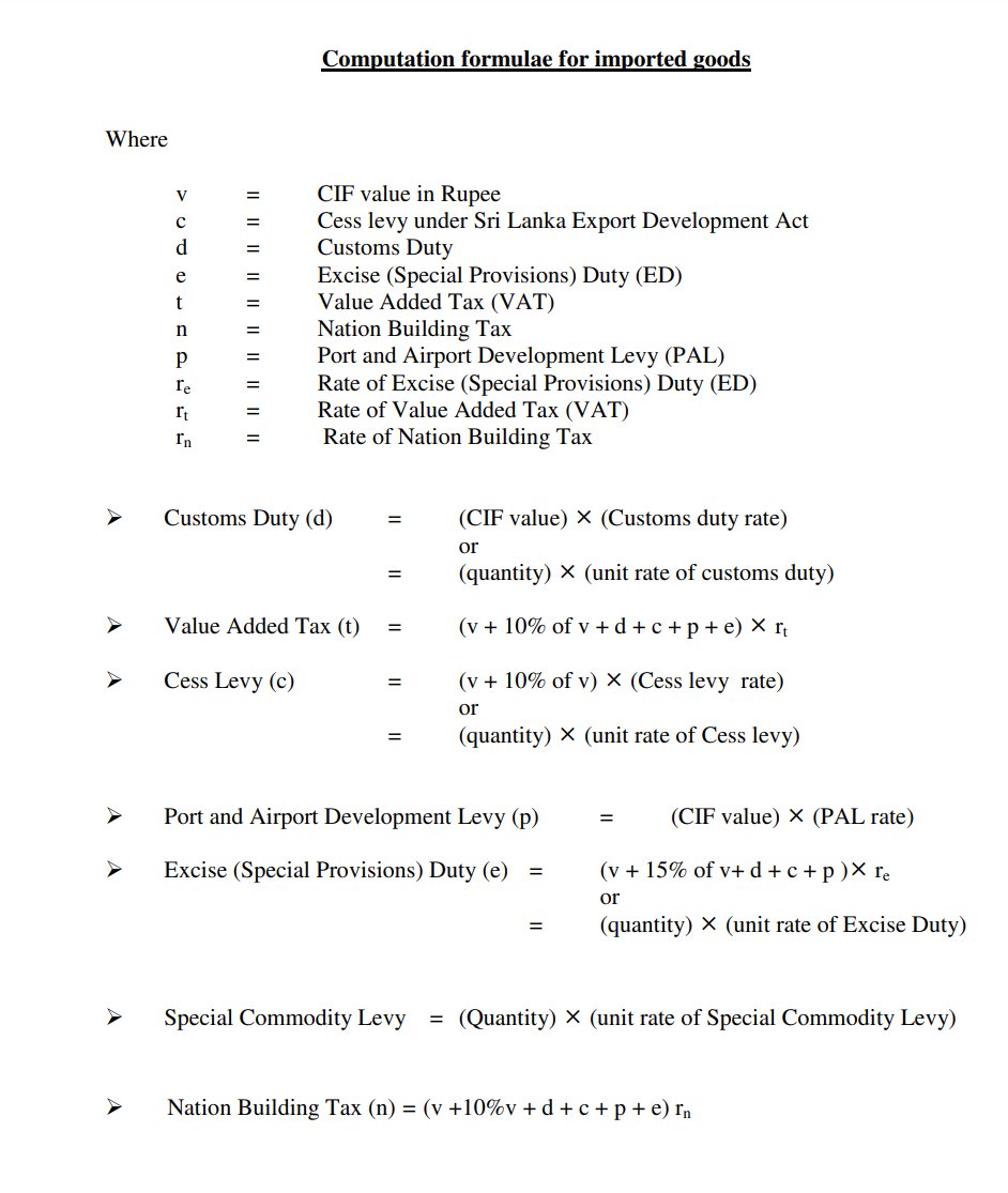 numberslka's tweet image. This is incorrect:
VAT Included Price = Current Price x 18% ❌

⭕️ Everybody including many MPs seems to be making this mistake while calculating the VAT-included price for imported goods removed from the VAT exempted list.

When calculating a VAT, the CIF value (landing cost)…