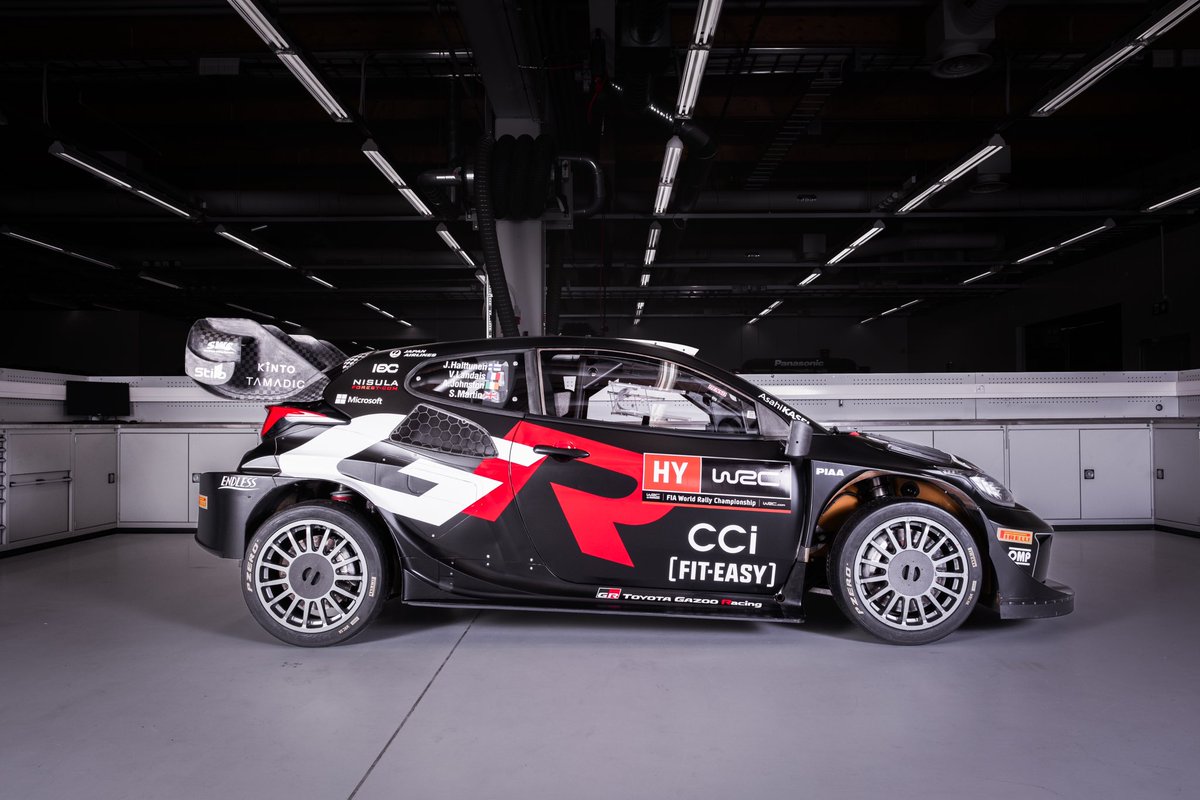 Our lady will have a new dress for 2024 season ⚫️🤩 How do you like it? Don’t worry you will still recognize us with our 6️⃣9️⃣ on the doors 😉 #tgr_wrc #gazooracing #newlivery #kallerovanperä #jonnehalttunen #wrc