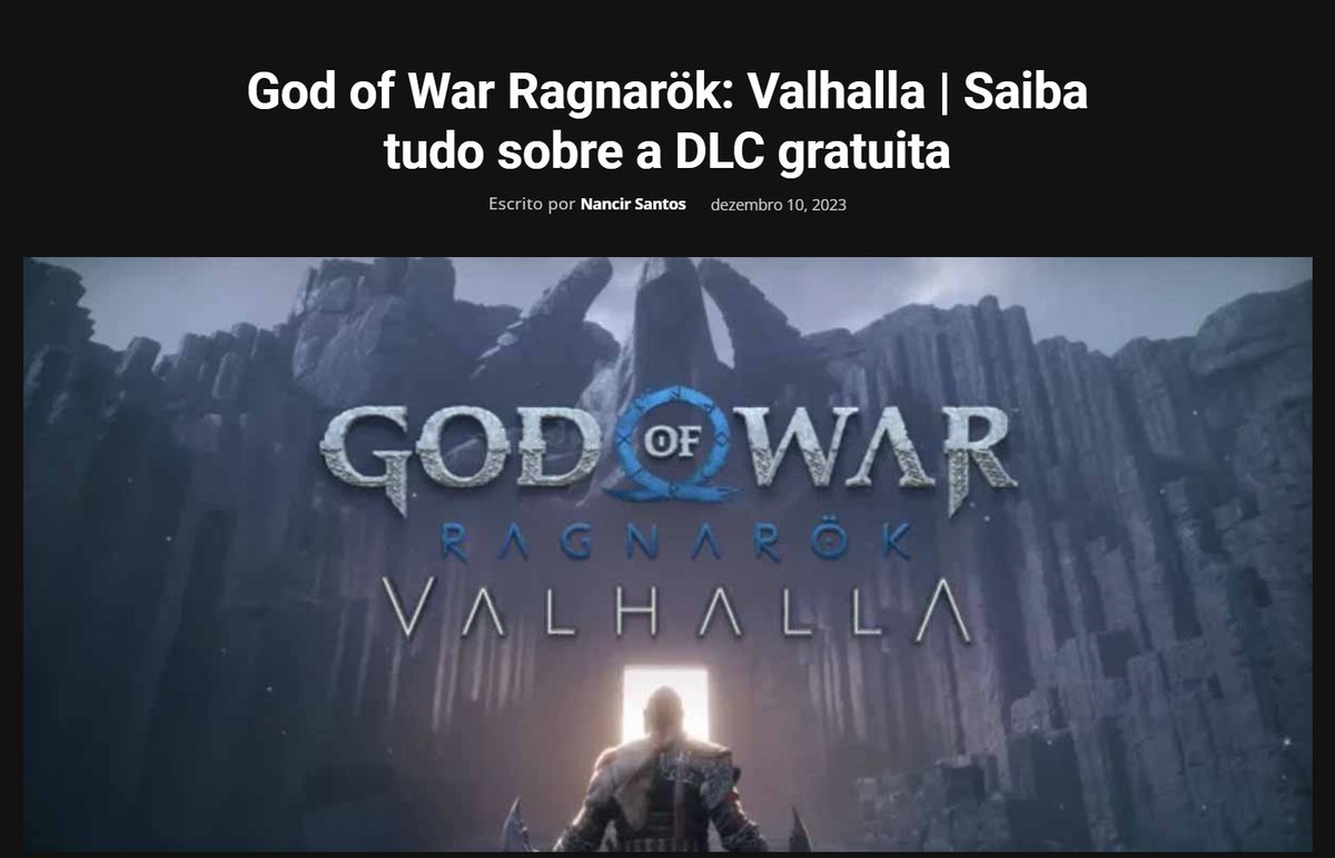 feededigno's tweet photo. DLC gratuita sempre é bom!

God of War Ragnarök: Valhalla | Saiba tudo sobre a DLC gratuita: https://t.co/ranH9eWqN6 #GodOfWarRagnarokValhalla https://t.co/6pEAmSJLPz