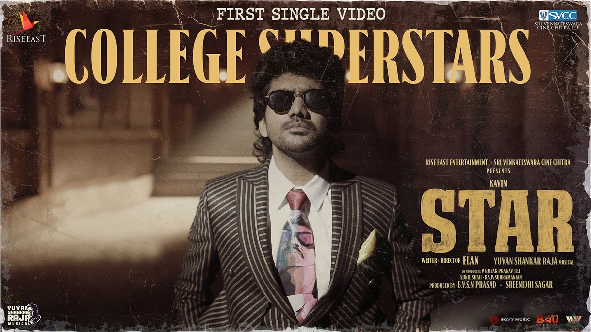 Very very happy to release the first single video from #STAR! youtu.be/FTIztpGOcdE Wishing the absolute best to @elann_t and the entire team of⭐️ #HAPPYBIRTHDAYSUPERSTAR Vintage YUVAN SHANKAR RAJA musical 🎶 #COLLEGESUPERSTARS @Kavin_m_0431 @thisisysr @madhankarky