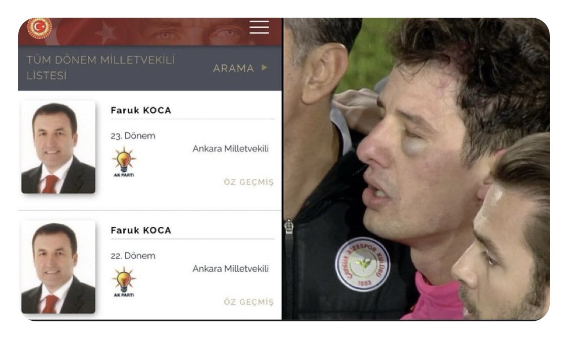 Ankaragücü Kulübü Başkanı Faruk Koca’nın, Çaykur Rizespor maçından sonra hakem Halil Umut Meler’e sahanın içinde yumruk attı!

A: Ayıp gerçekten ya manganda resmen
B: Bir daha stada girmesi yasaklansın
C: Olabilir arada böyle şeyler 

#halilumutmeler #farukkoca #çaykurrizespor