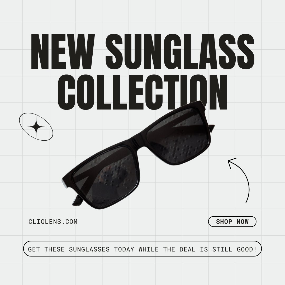cliqlens's tweet image. Step into the sunshine with Cliqlens' latest sunglasses collection – where style meets clarity. Elevate your look, frame by frame. See the world through a lens of chic sophistication. 😎✨
Visit Us: cliqlens.com
#CliqlensStyle
#NewShades
#SeeInStyle