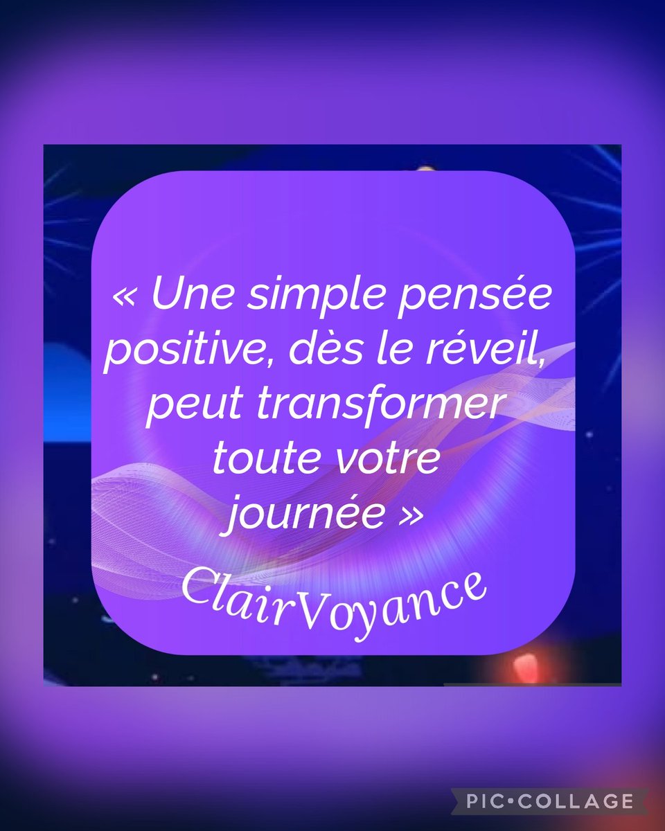 ClairVoyanceOff's tweet photo. Quelle sera votre pensée positive du matin?
L'écrire en commentaire aidera votre subconscient à l'appliquer.
#clairvoyanceunivers #energiepositive #applicationclairvoyance #clairvoyance #médiumnité #lecturedetarot #tarot #bonheur #joie #reveil #motivation #onsemotive https://t.co/0CGUmTalkl