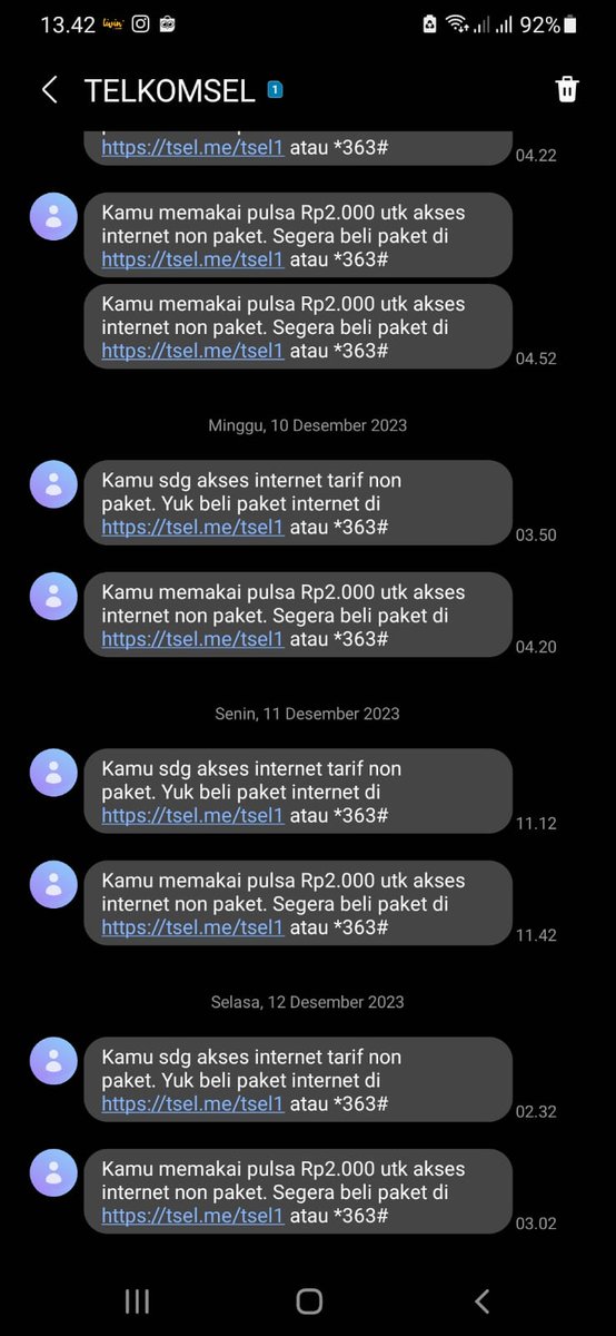 misonire's tweet photo. @Telkomsel ini gimana ya?? 20x lebih dikirim sms stiap hri, tolong dong telkomsel https://t.co/DDbECV5STy