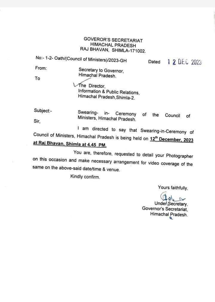 TheNewsRadar1's tweet image. 💥@dharmani_rajesh gets confirmation for ministry, @yadvindergoma04  awaits letter to join Himachal cabinet💥

#HimachalCabinetExpansion #PoliticalAppointment
 #GovernanceUpdate #BreakingNews 
@CMOFFICEHP @INCHimachal 

Read Full Article👇

thenewzradar.com/himachal-prade…