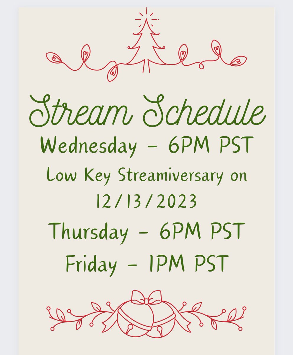 TeaKCrossing's tweet photo. This week’s stream schedule! I’m so excited to be back on Twitch! 💜 https://t.co/7onHOk66DM