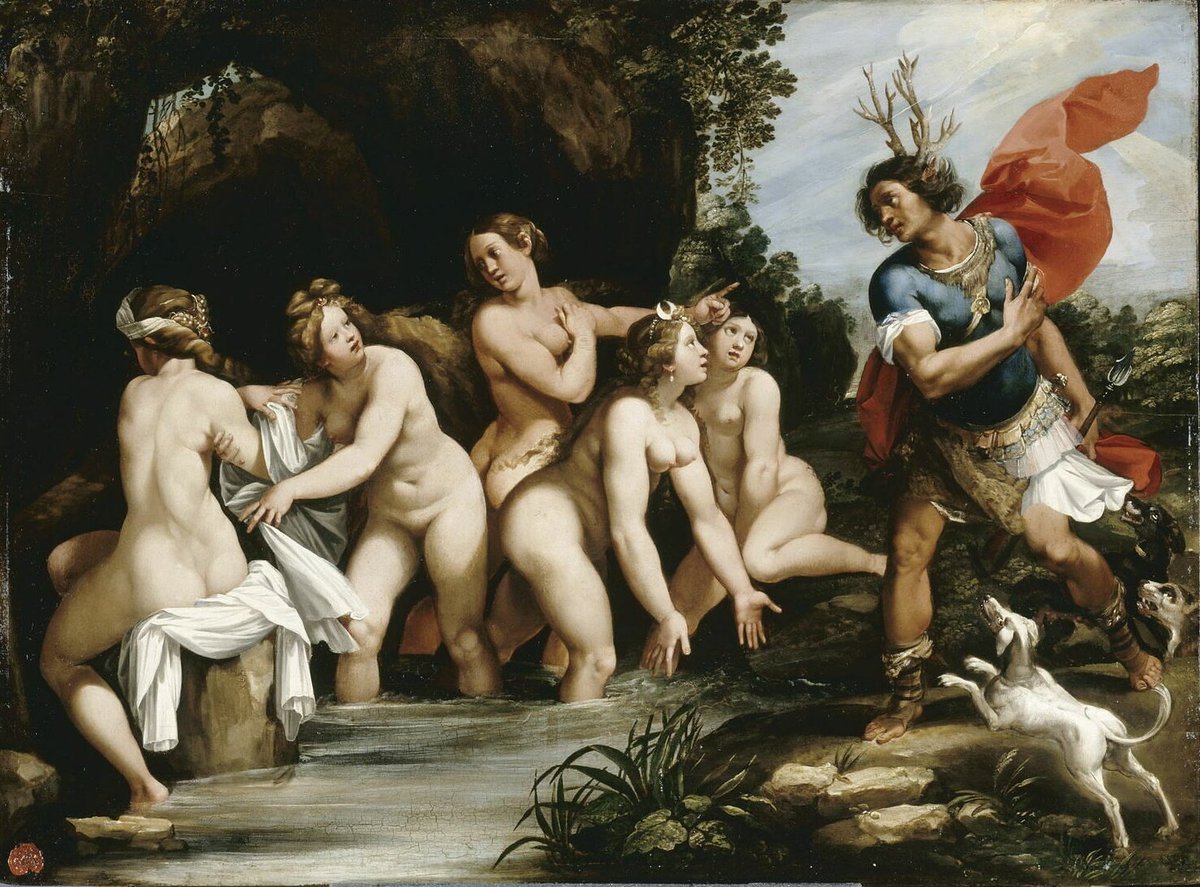 Le Cavalier d'Arpin
Diane et Actéon
1er quart du XVIIe siècle
Huile sur bois
47,5 X 69,5 cm
<a href="/MuseeLouvre/">Musée du Louvre</a>
INV 250 ; collection Louis XIV MR 298