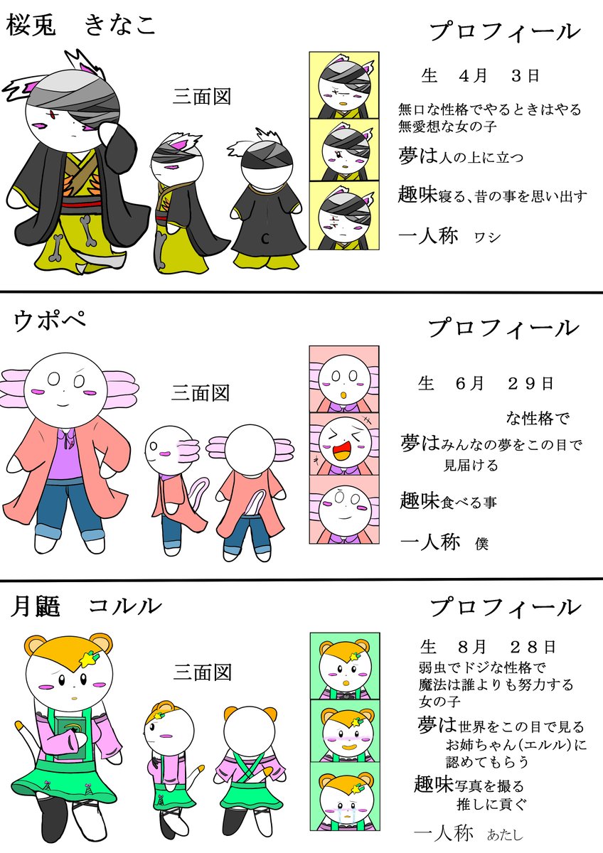 dora_SakuRabbit's tweet photo. 年開ける前にレギュラーキャラ紹介!!
#SaKuRabbit https://t.co/cpyRvytndN