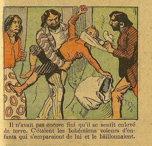 Rafumab's tweet photo. Archive du jour 📖

Extrait de La Jeunesse illustrée du 26 mars 1911. 

Les bohémiens voleurs d'enfants, ou comment un stéréotype ancré dans l'inconscient collectif produit encore ses effets aujourd'hui. ⤵️ https://t.co/dSN5mEaluv