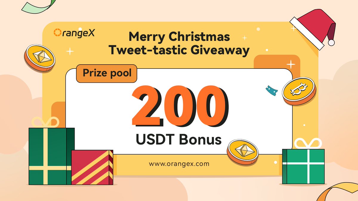 Join the exciting #OrangeX Christmas Tweet-tastic Giveaway on <a href="/taskonxyz/">TaskOn | Ultimate Web3 Community Growth Platform</a> with me🙌 and START EARNING🤑: rewards.taskon.xyz/campaign/detai… 

Follow <a href="/OrangeXExchange/">OrangeX</a> for a chance to win 20 USDT Bonus! 🏆 Total 10 winners.  

Mention 3 friends in the comments!  

🕙 From now to December 16th,