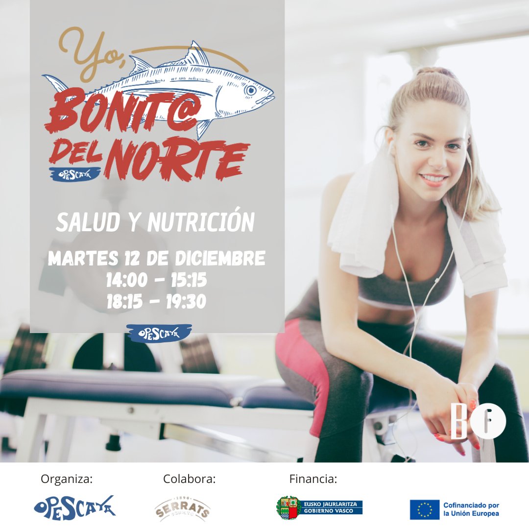 Continuamos con nuestra campaña 'Yo, bonit@ del norte' en gimnasios de Bilbao y Bermeo.🏋️‍♀️
Hoy estaremos en #beingfit informando a sus socias del alto contenido en proteínas del bonito, sus beneficios para la salud y unas recetas fáciles y rápidas ideales para llevar en un tupper.