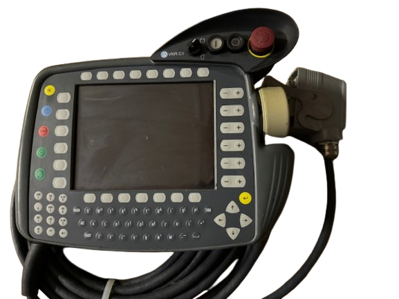 KUKA Teach Pendant KCP1 69-000-398

ist ein unverzichtbares Werkzeug für die Steuerung von KUKA-Robotern. Das Gerät ist benutzerfreundlich und ermöglicht eine einfache Programmierung, Konfiguration und Überwachung von Robotern.